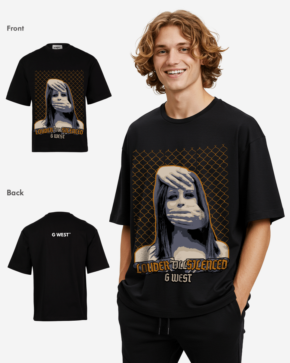 G WEST Silent Gaze Oversized T-Shirt Mens G West