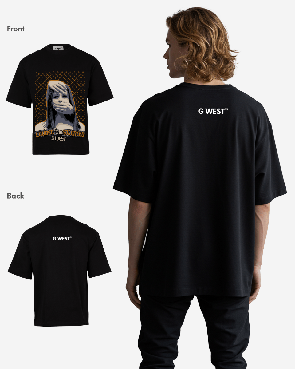 G WEST Silent Gaze Oversized T-Shirt Mens G West