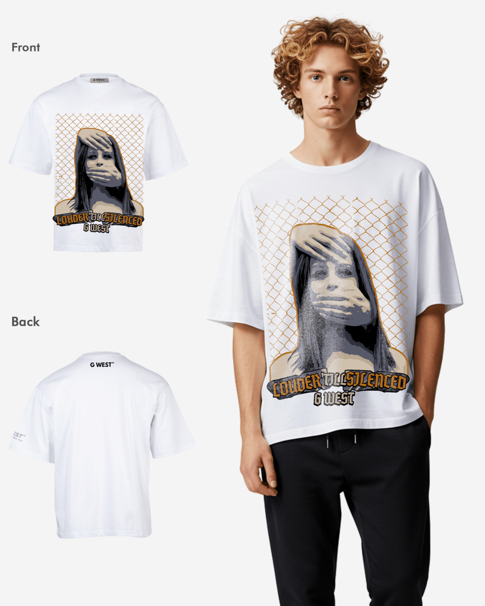 G WEST Silent Gaze Oversized T-Shirt Mens G West