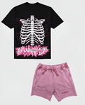 G West Skeleton Body Oversized Tee & Short Set G West