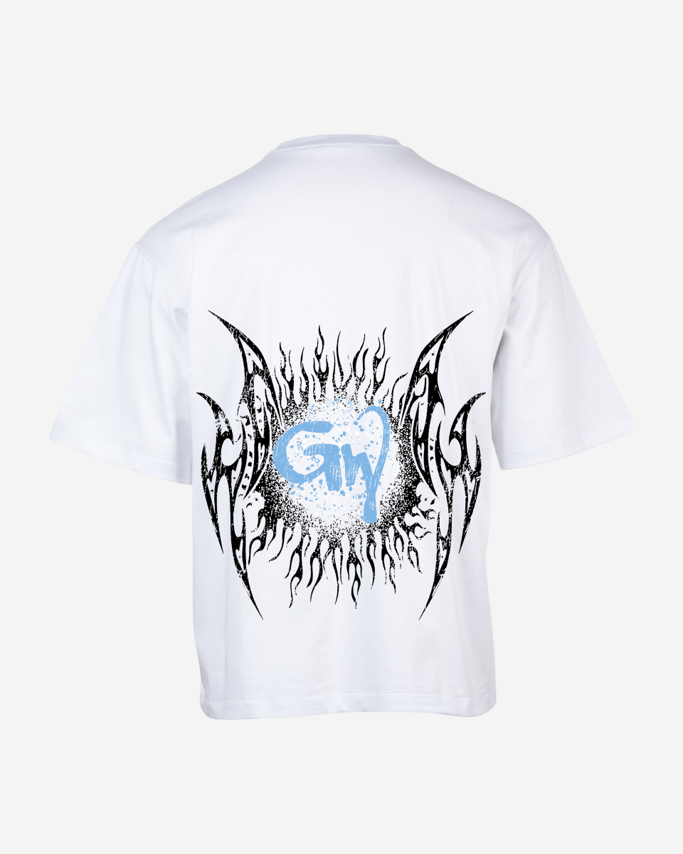 G West Rhinestone Skeleton Body Oversized T-Shirt Mens G West