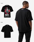 G WEST skeleton in bloom OVERSIZED T-Shirt Mens G West