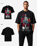 G WEST skeleton in bloom OVERSIZED T-Shirt Mens G West