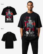 G WEST skeleton in bloom OVERSIZED T-Shirt Mens G West