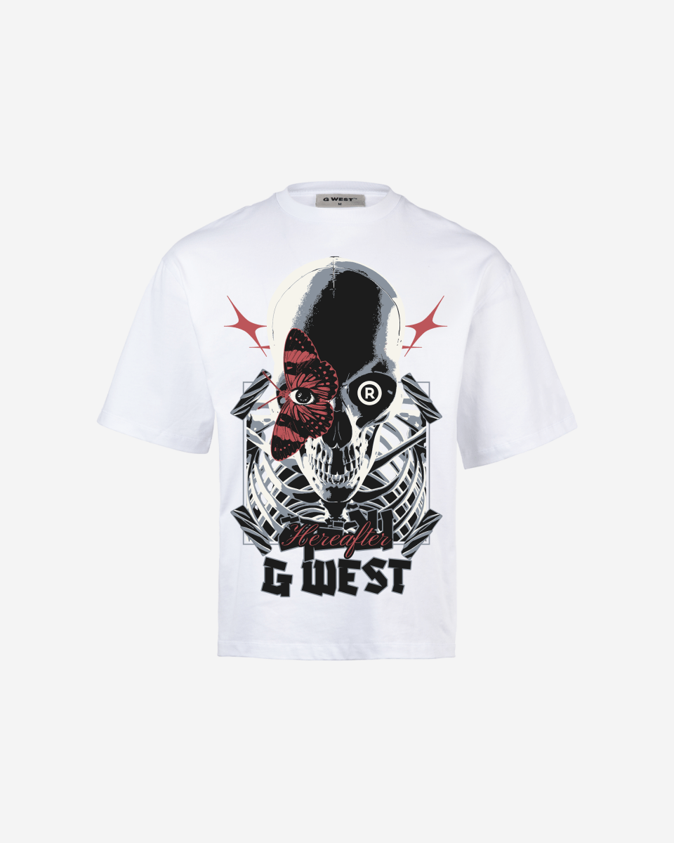 G WEST SKULL AND WINGED VISION OVERSIZED T-Shirt Mens G West