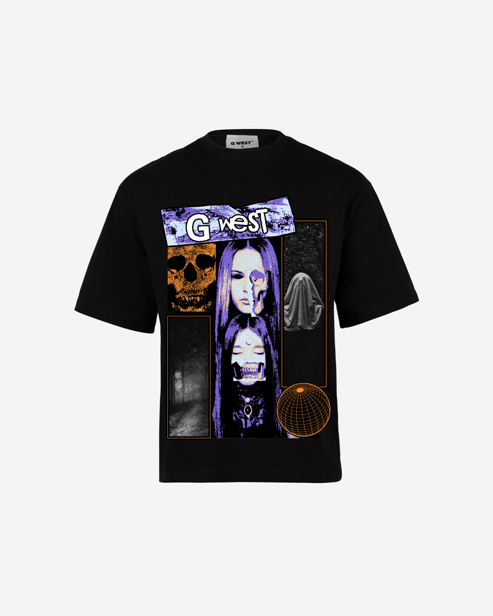 G West skull n shadows Oversized T-Shirt Mens G West