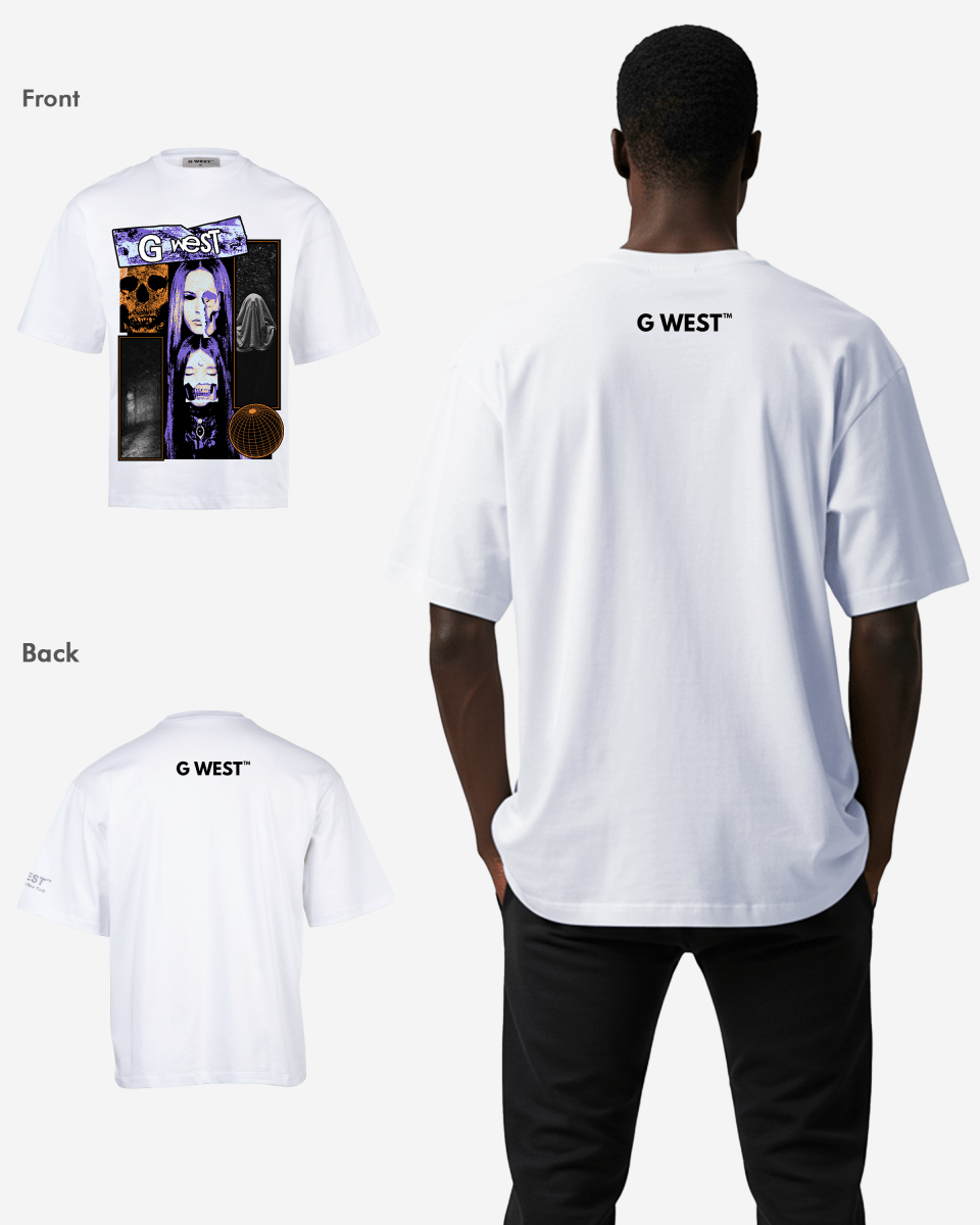 G West skull n shadows Oversized T-Shirt Mens G West