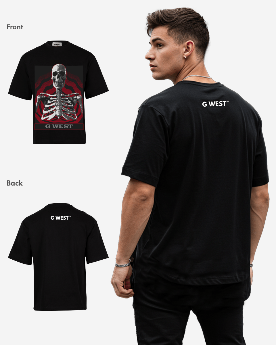 G WEST Skull of the unknown OVersized T-Shirt Mens G West