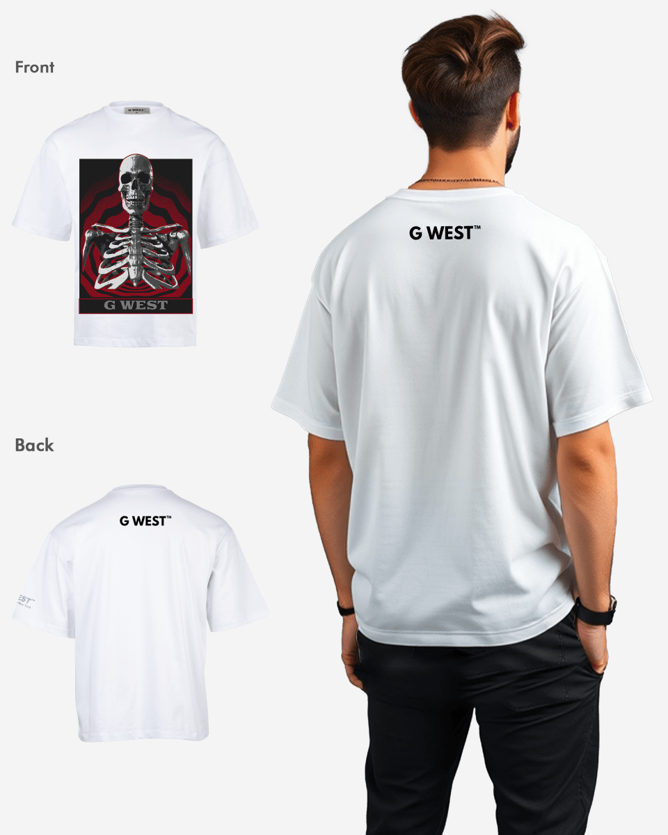 G WEST Skull of the unknown OVersized T-Shirt Mens G West