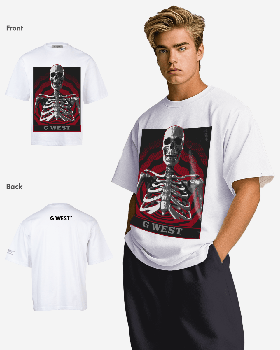 G WEST Skull of the unknown OVersized T-Shirt Mens G West