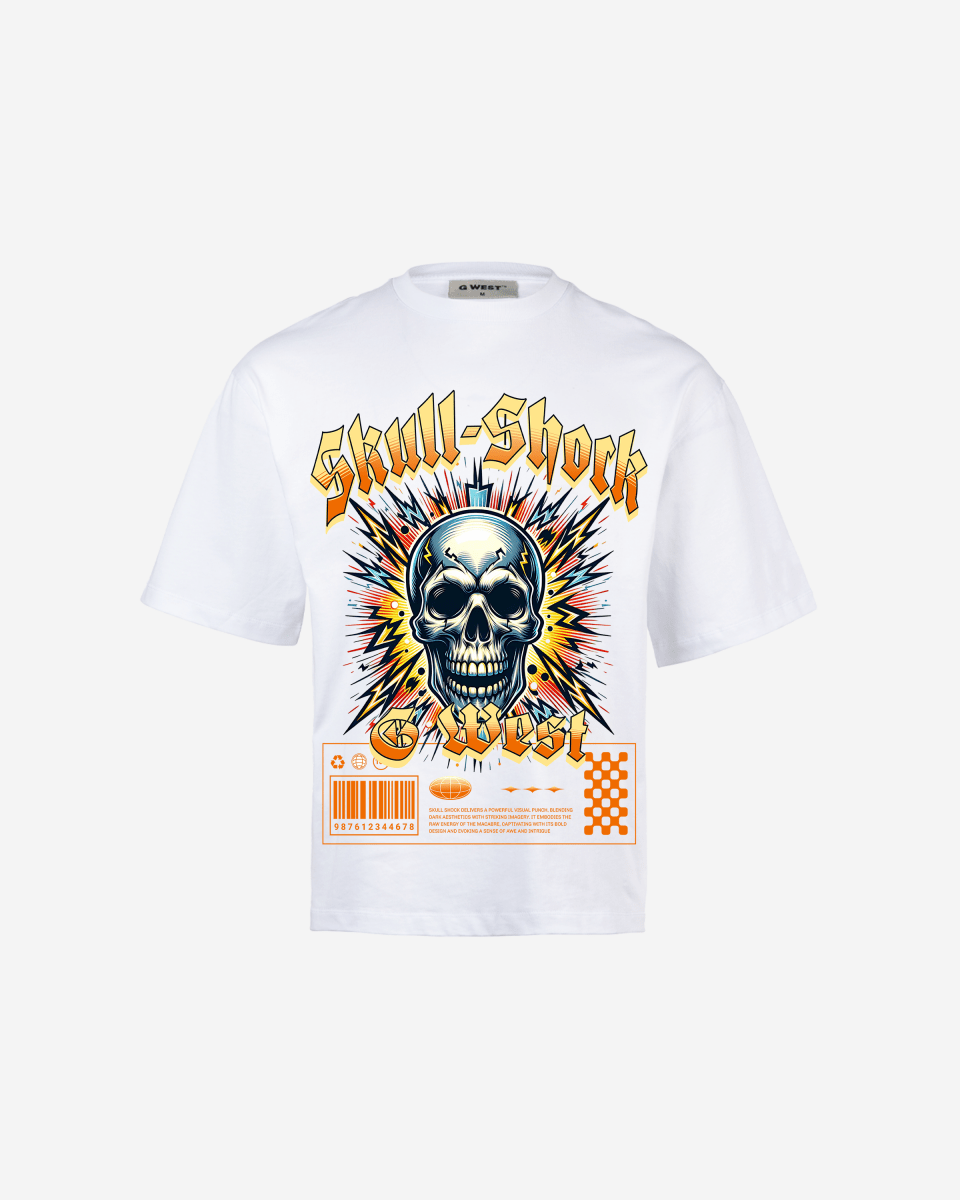 G WEST SKULL SHORK OVERSIZED T-Shirt Mens G West