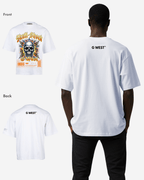 G WEST SKULL SHORK OVERSIZED T-Shirt Mens G West