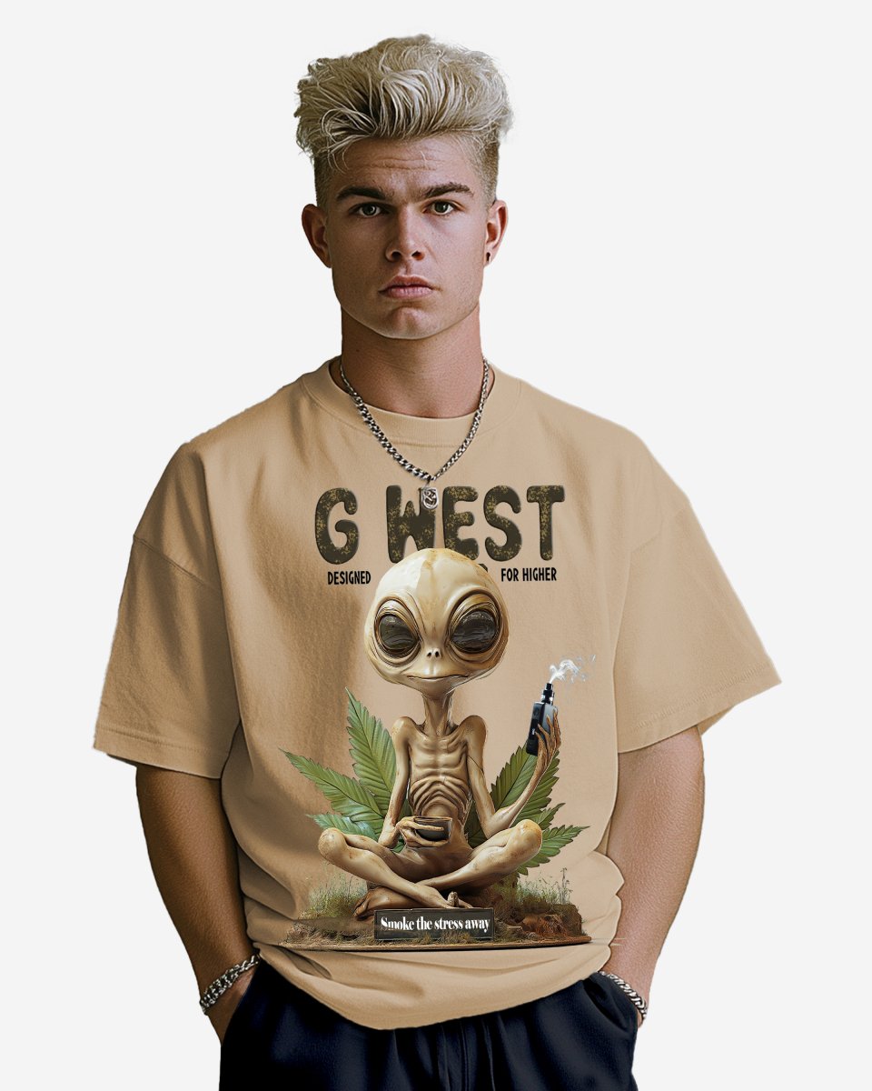 G West Smoking Alien T-Shirt Mens G West