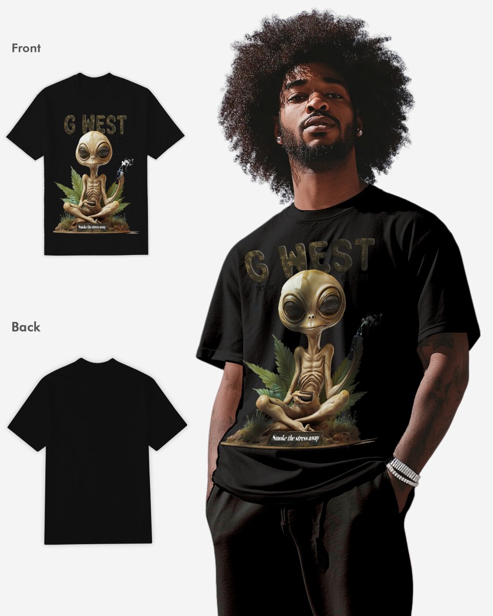 G West Smoking Alien T-Shirt Mens G West