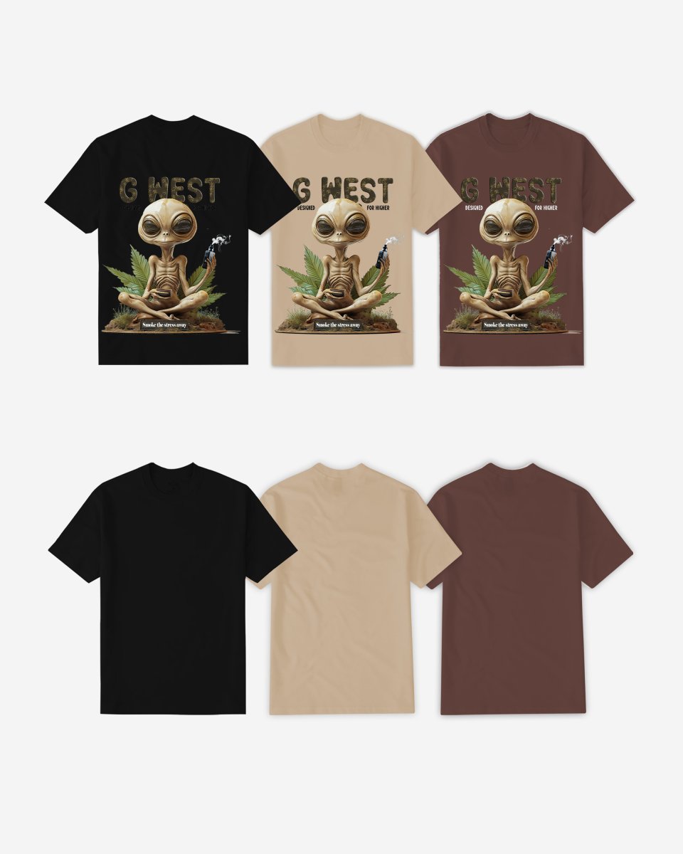 G West Smoking Alien T-Shirt Mens G West