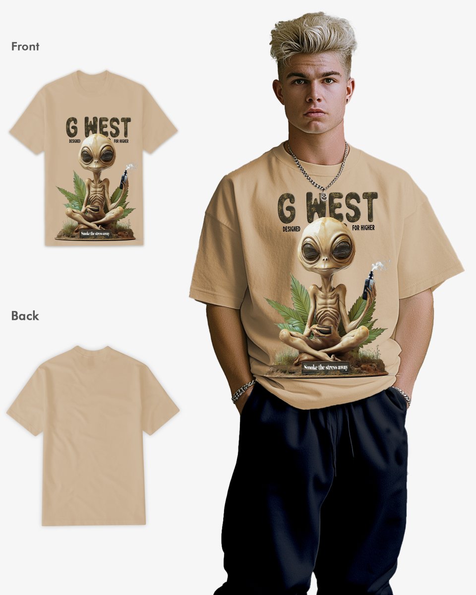 G West Smoking Alien T-Shirt Mens G West