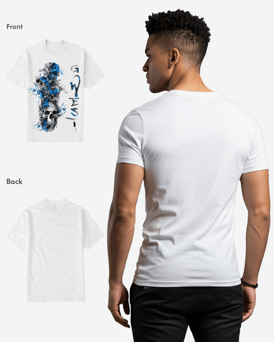 G West Mens Smoky Skull Tee G West