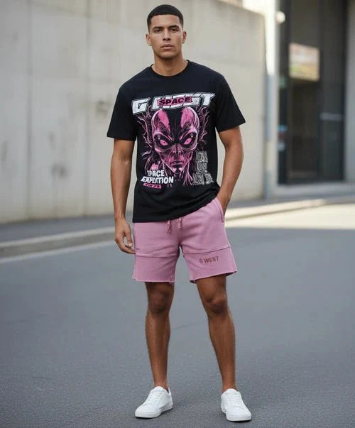 G West Space Expedition Oversized T-Shirt & Short Set Mens G West