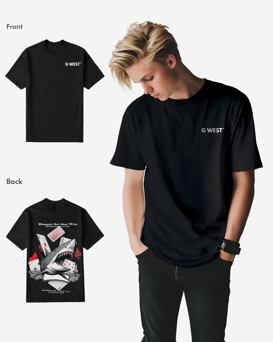 G West Mens Spade Of Sharks T Shirt G West