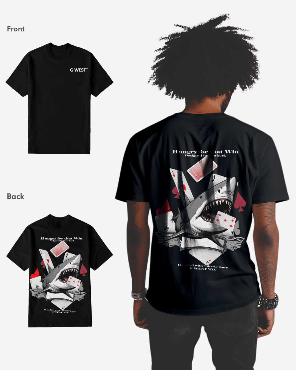 G West Mens Spade Of Sharks T Shirt G West