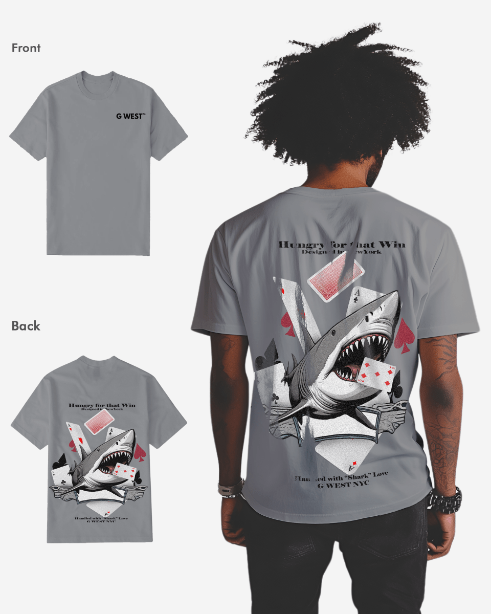G West Mens Spade Of Sharks T Shirt G West