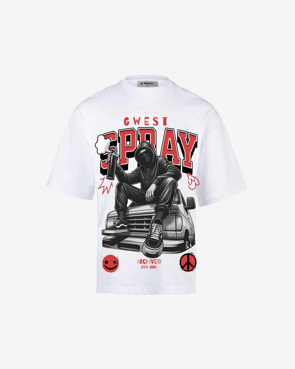 G West SPRAY OVERSIZED T-Shirt Mens G West