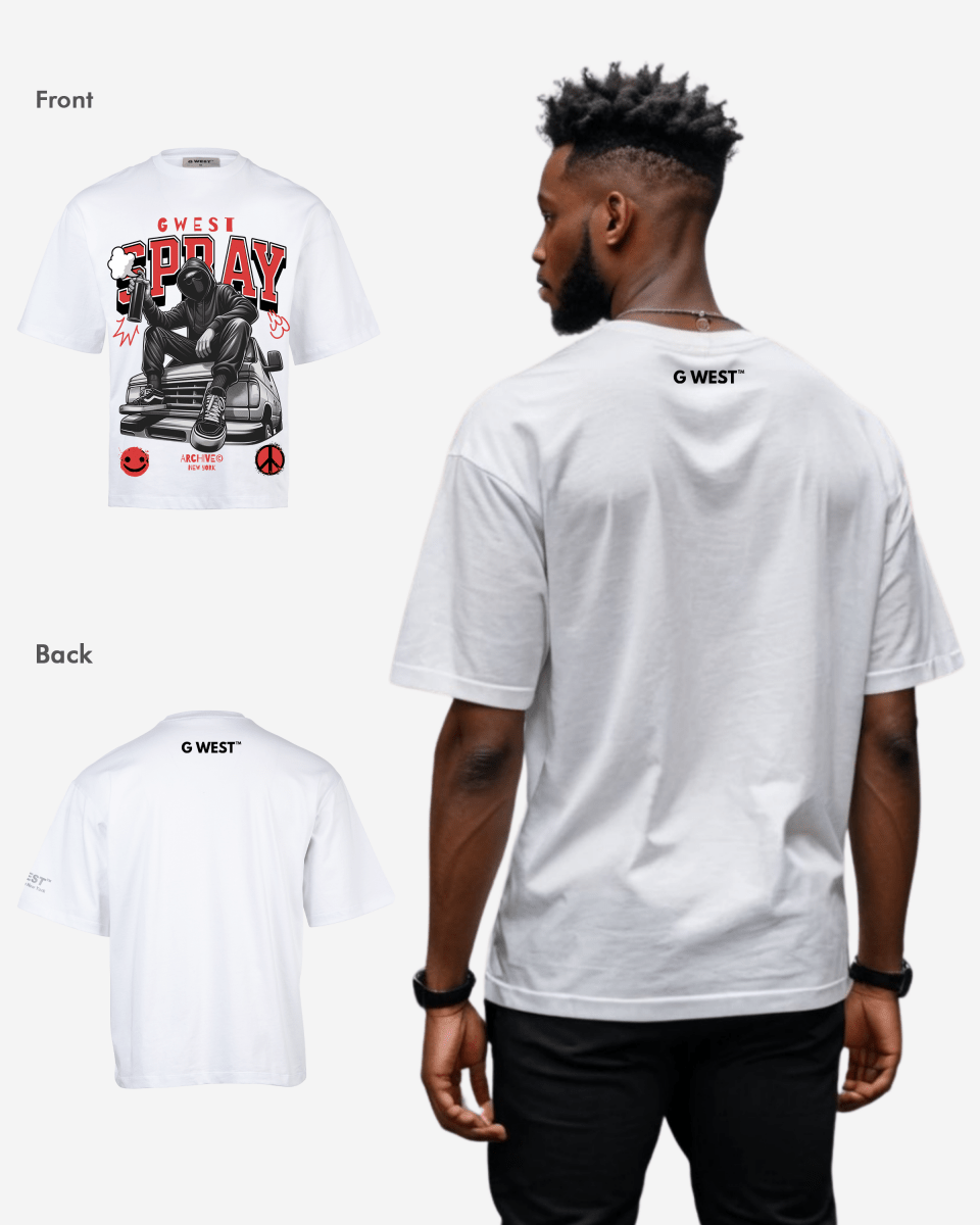 G West SPRAY OVERSIZED T-Shirt Mens G West