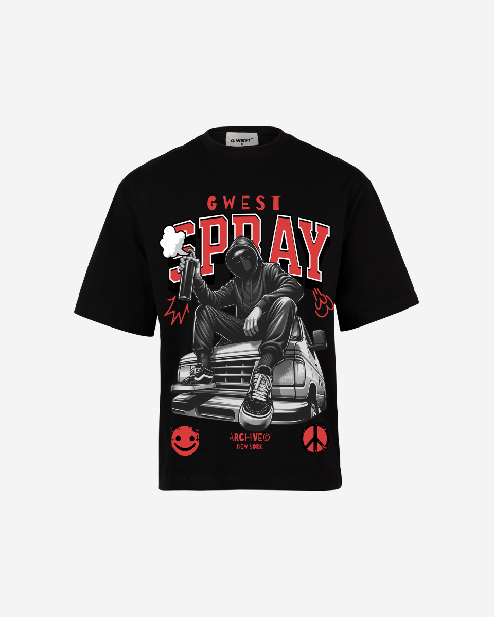 G West SPRAY OVERSIZED T-Shirt Mens G West