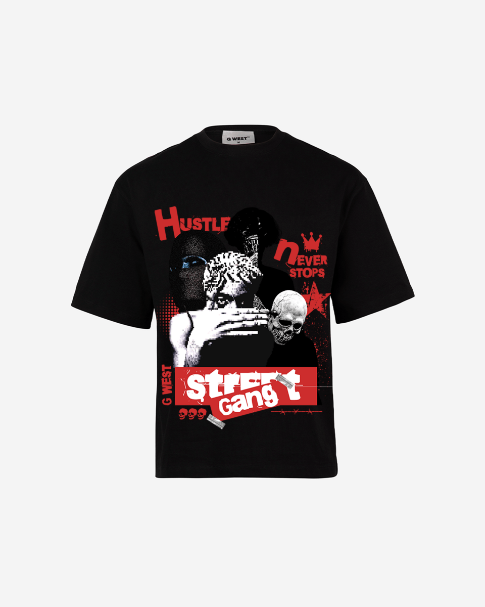 G WEST STREET GANG OVERSIZED T-Shirt Mens G West