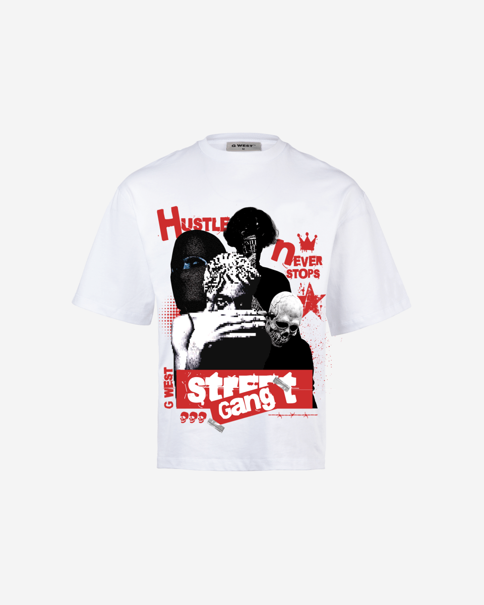 G WEST STREET GANG OVERSIZED T-Shirt Mens G West