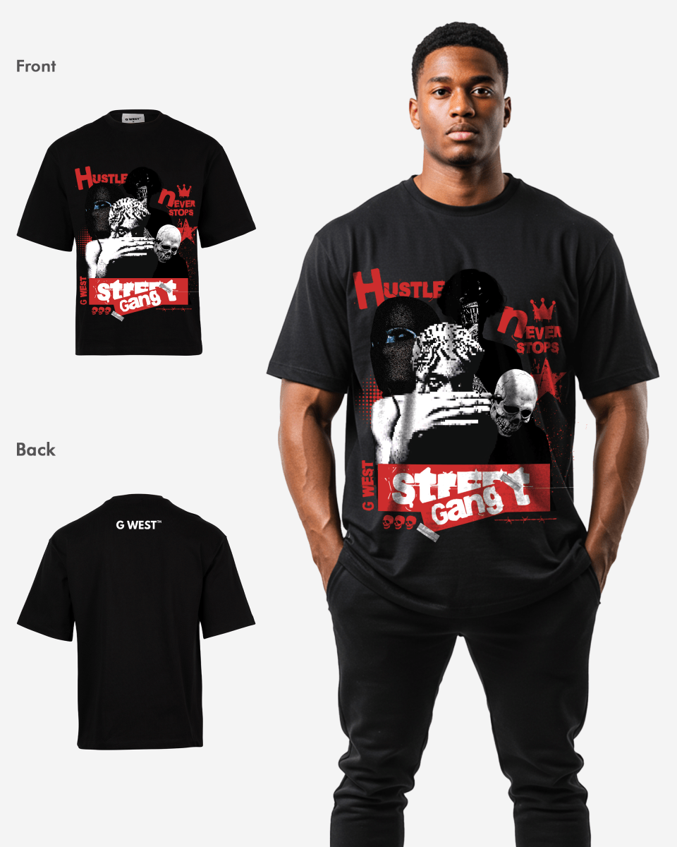 G WEST STREET GANG OVERSIZED T-Shirt Mens G West