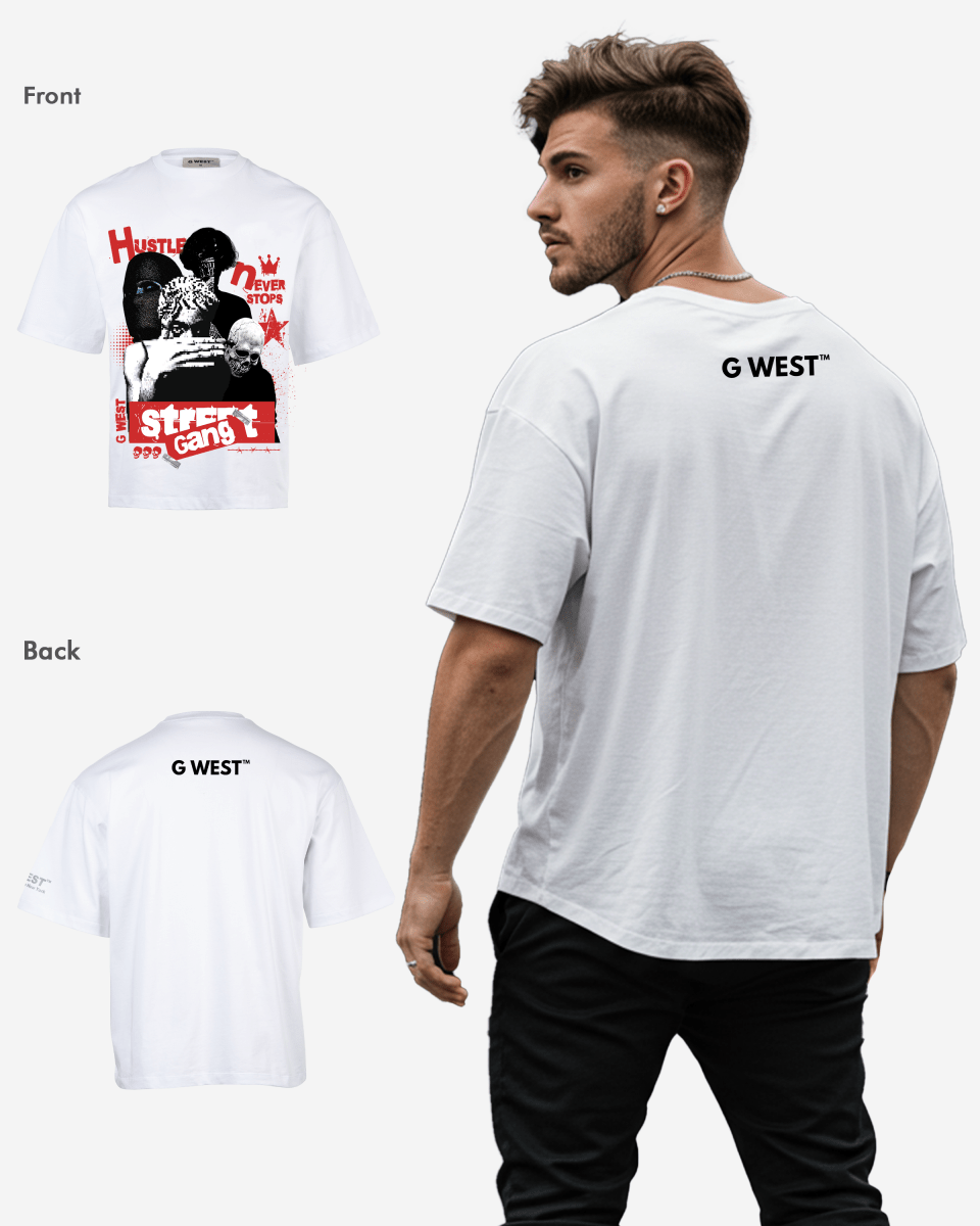 G WEST STREET GANG OVERSIZED T-Shirt Mens G West