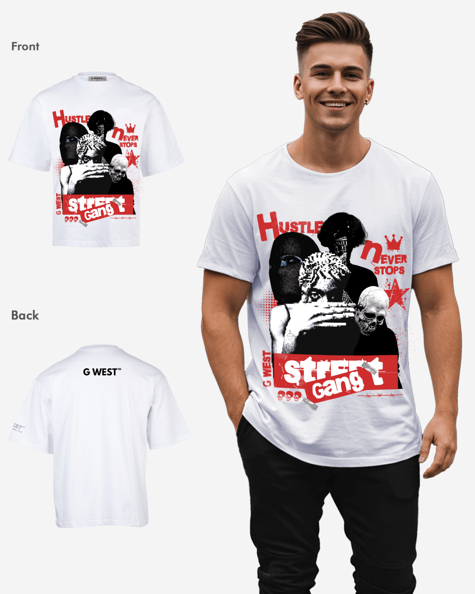 G WEST STREET GANG OVERSIZED T-Shirt Mens G West