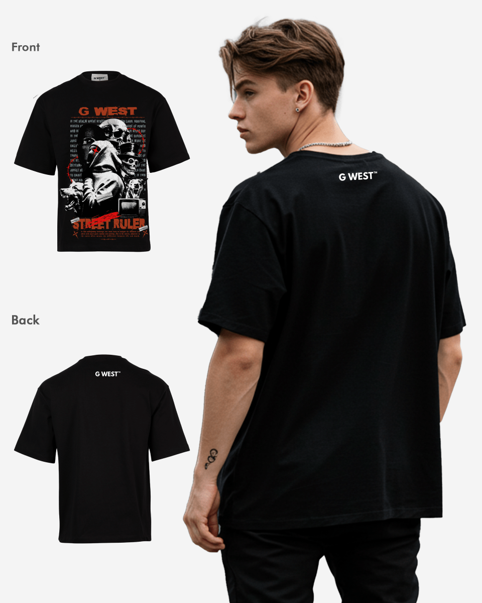 G WEST STREET RULER OVERSIZED T-Shirt Mens G West