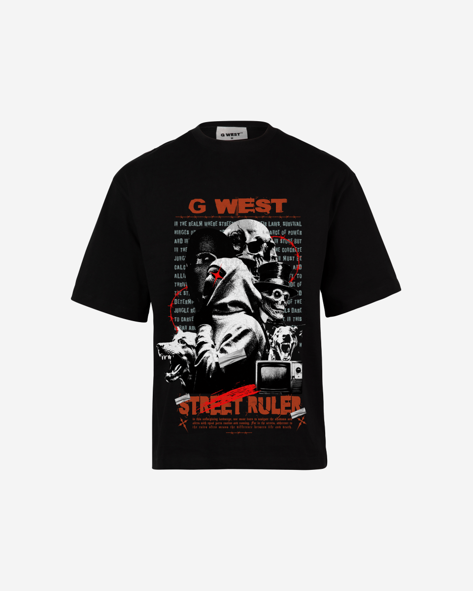 G WEST STREET RULER OVERSIZED T-Shirt Mens G West
