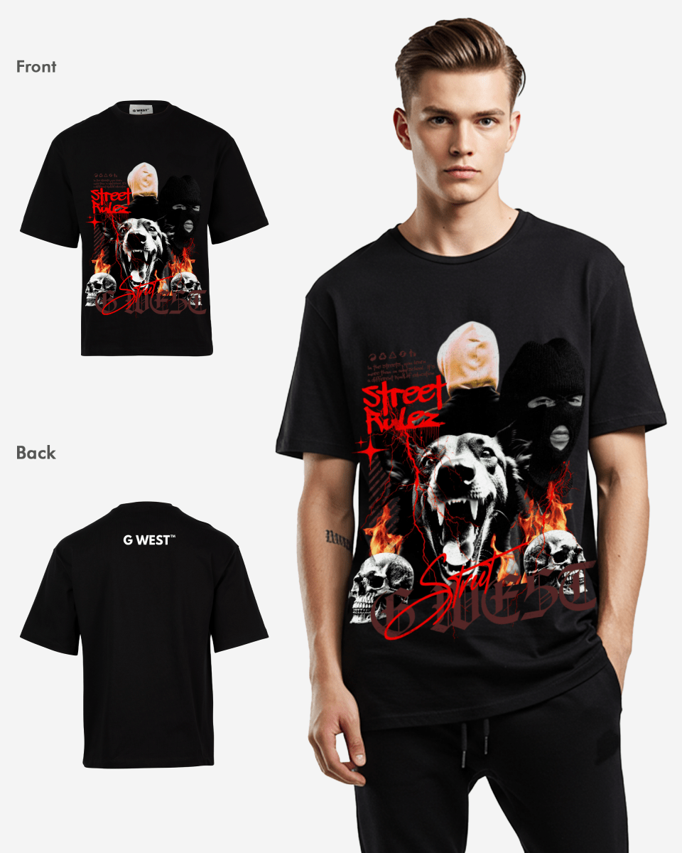 G WEST STREET RULEZ OVERSIZED T-Shirt Mens G West