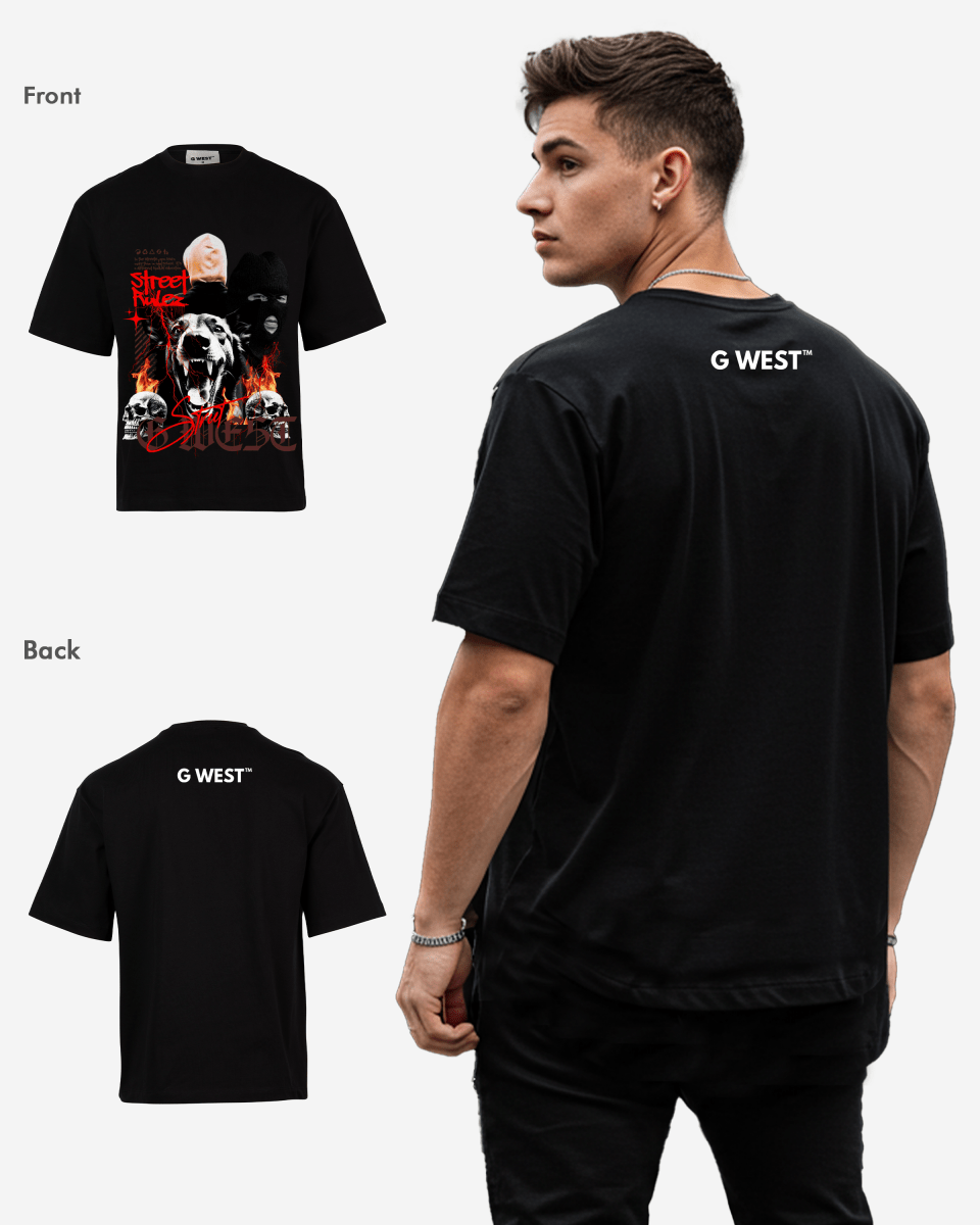 G WEST STREET RULEZ OVERSIZED T-Shirt Mens G West