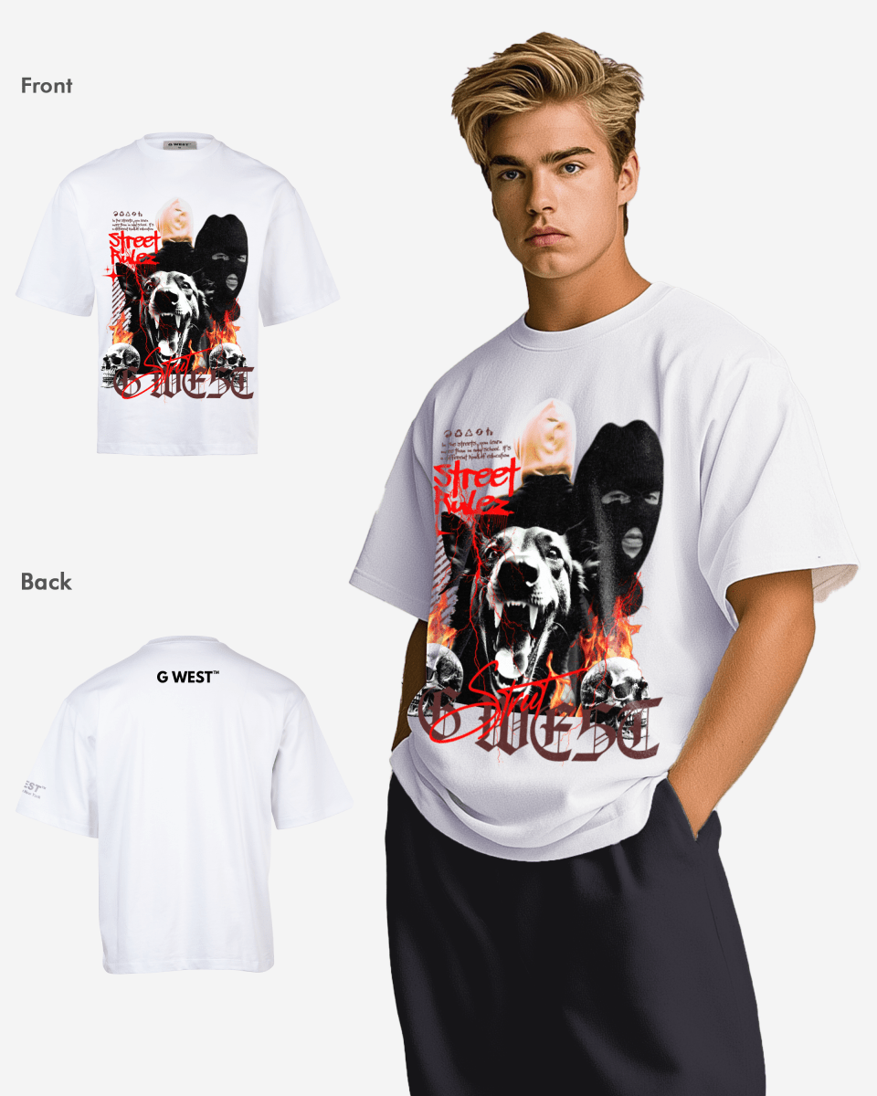 G WEST STREET RULEZ OVERSIZED T-Shirt Mens G West