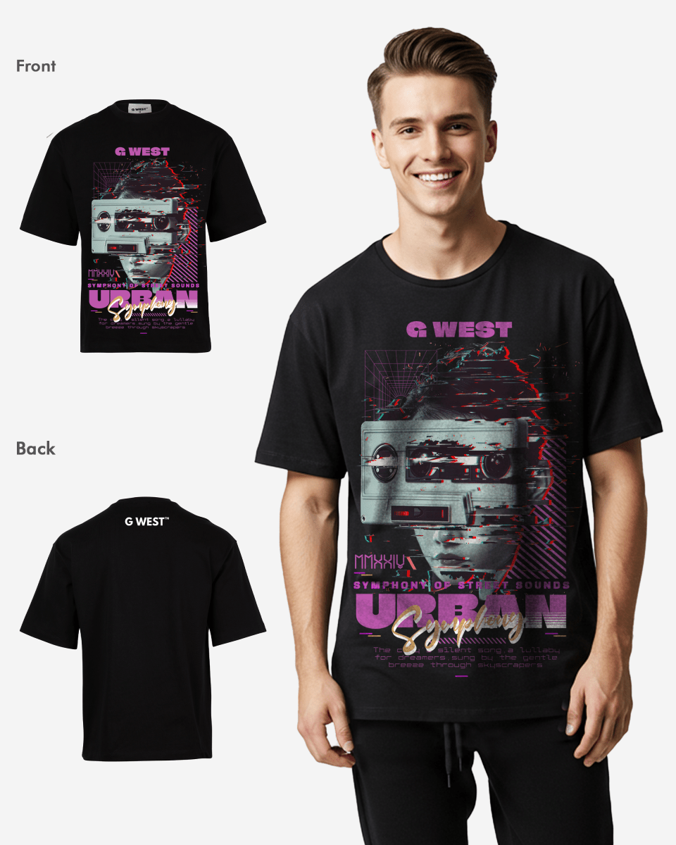 G WEST STREET SOUNDS OVERSIZED T-Shirt Mens G West
