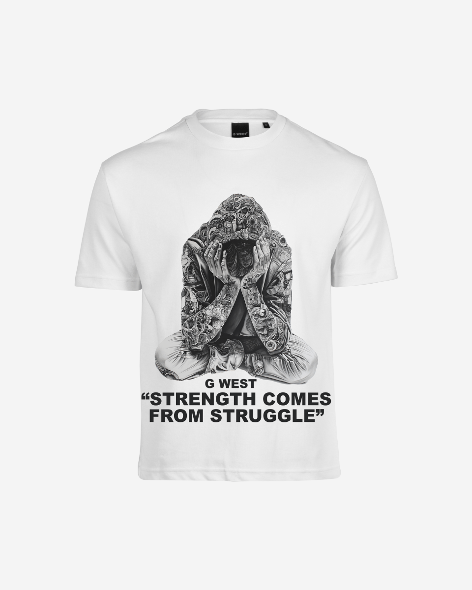 G West Strength Come From Struggle Oversized T-Shirt Mens G West