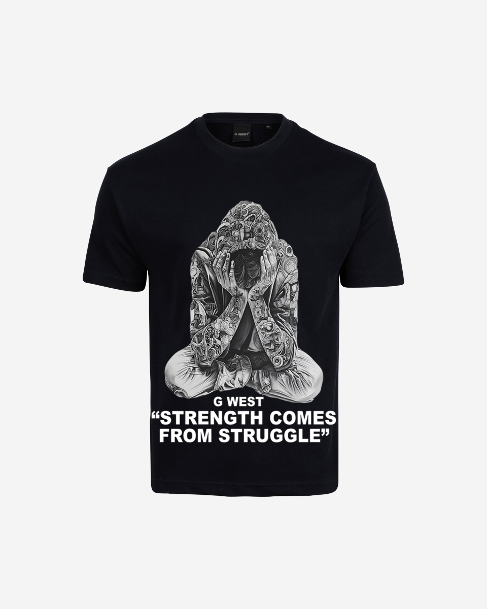 G West Strength Come From Struggle Oversized T-Shirt Mens G West