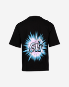 G West Mens Supernatural Acid Wash Premium Oversized Tee Front And Back Print G West