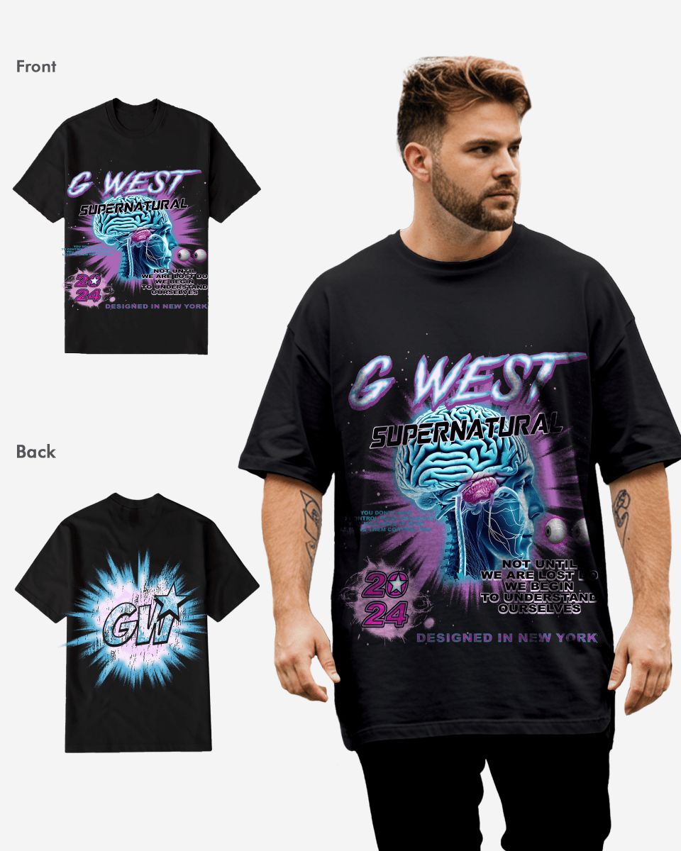 G West Supernatural Black Tee Big and Tall Mens G West