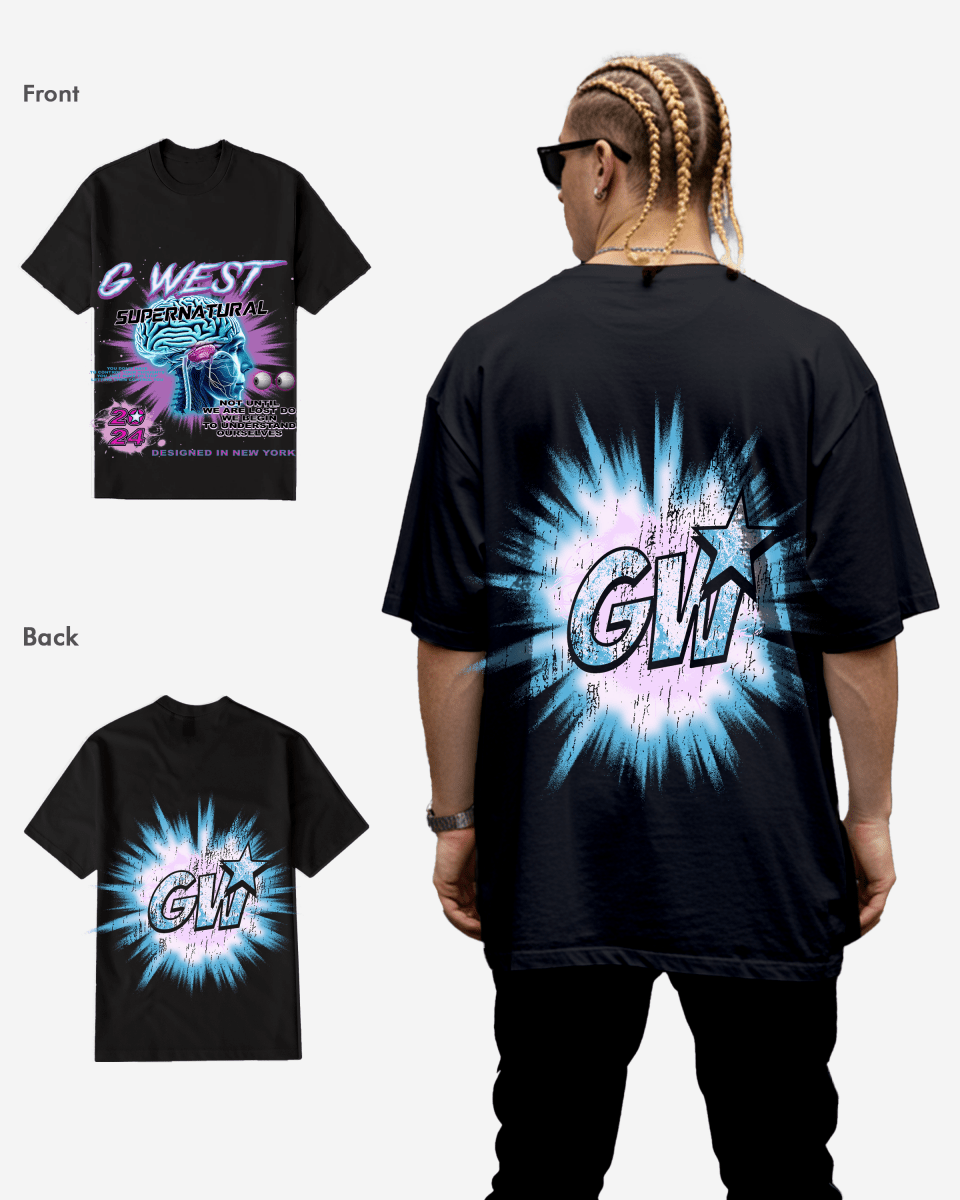 G West Supernatural Black Tee Big and Tall Mens G West