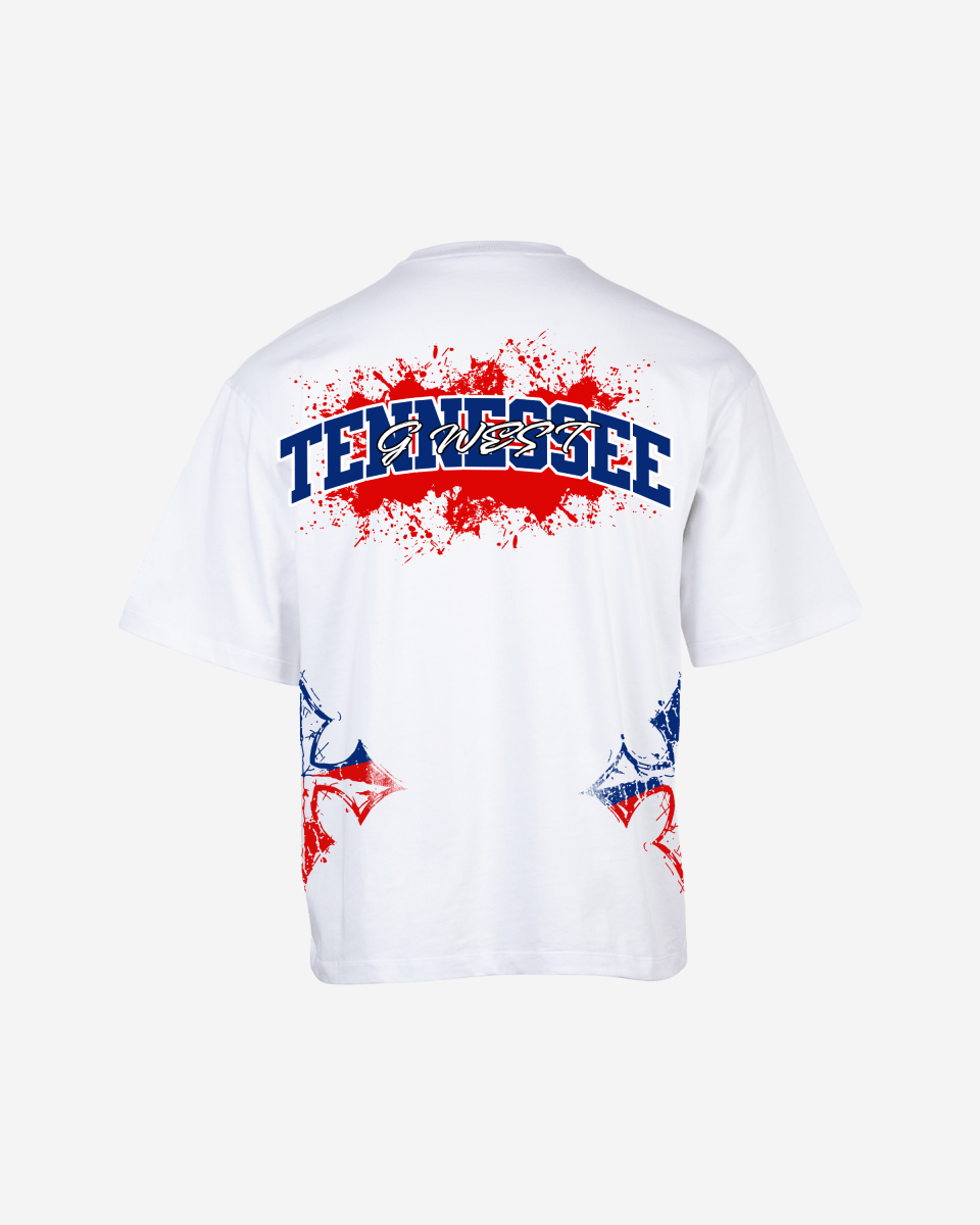 G West Tennessee Blood Arch Logo Oversized T-Shirts G West