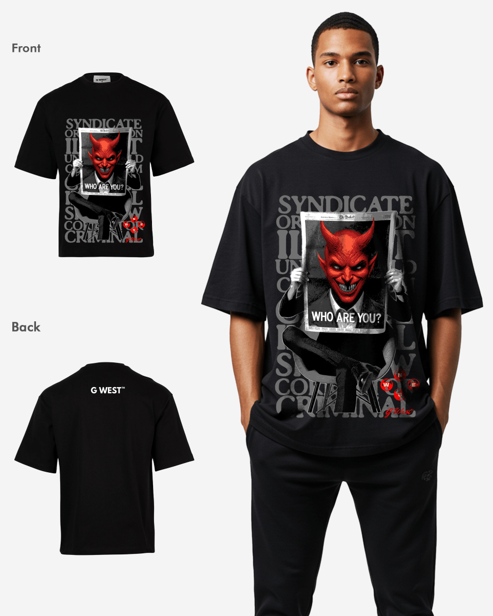 G WEST THE DEVIL SPEAKS OVERSIZED T-Shirt Mens G West