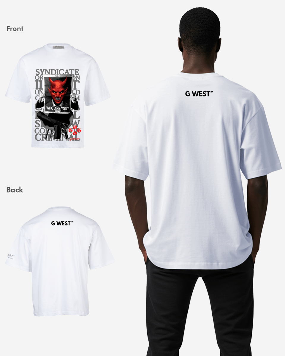 G WEST THE DEVIL SPEAKS OVERSIZED T-Shirt Mens G West
