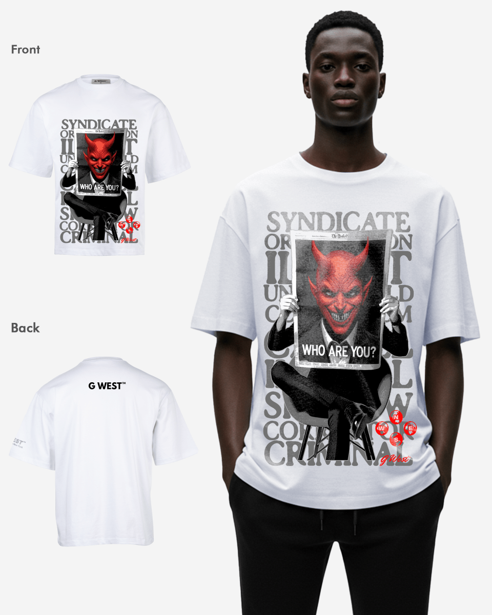 G WEST THE DEVIL SPEAKS OVERSIZED T-Shirt Mens G West