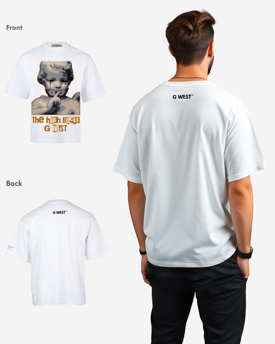 G WEST The Hush Bucks Oversized T-Shirt Mens G West