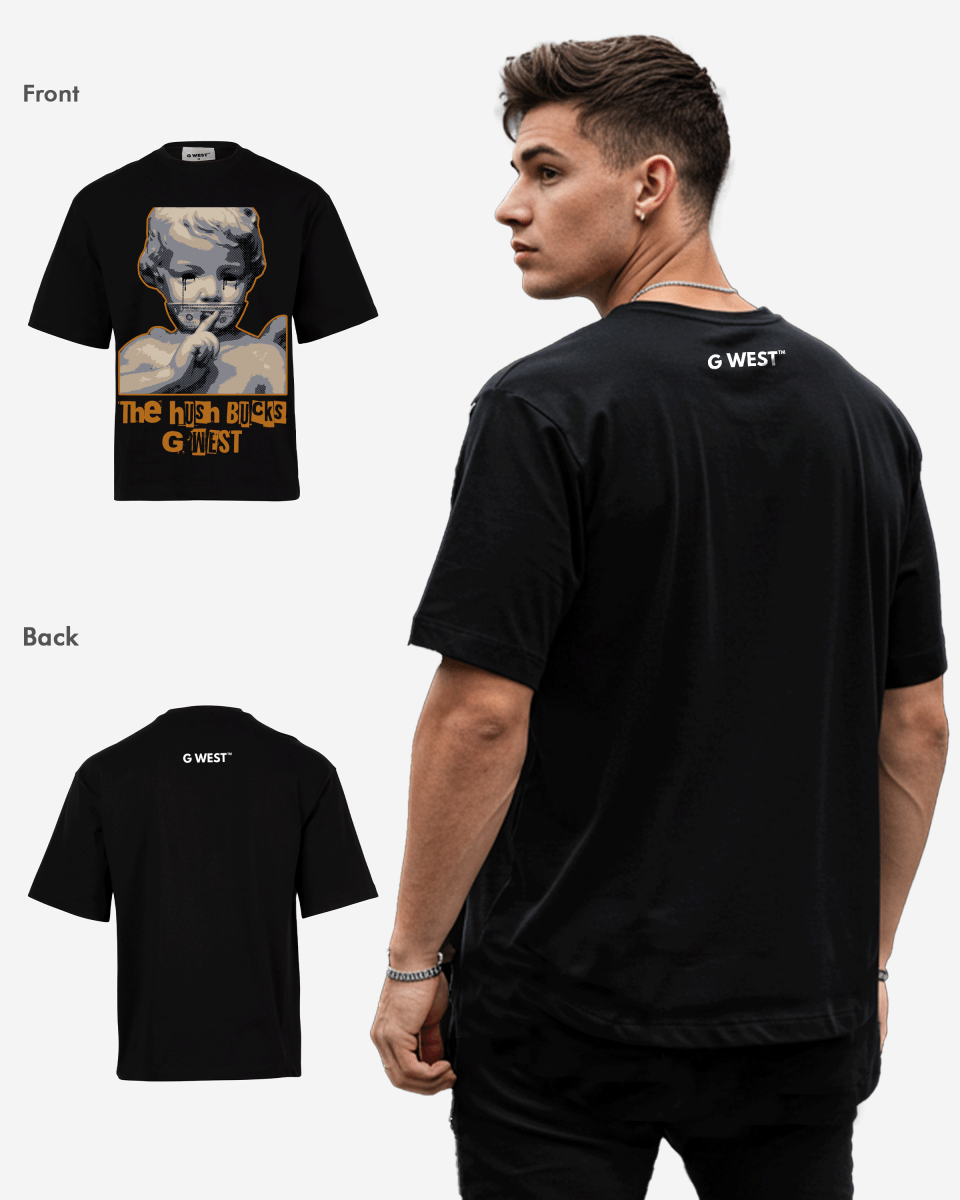 G WEST The Hush Bucks Oversized T-Shirt Mens G West